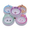 Multicolor Cartoon Cat Face Dog Bowl for Small Dogs Puppy and Cats