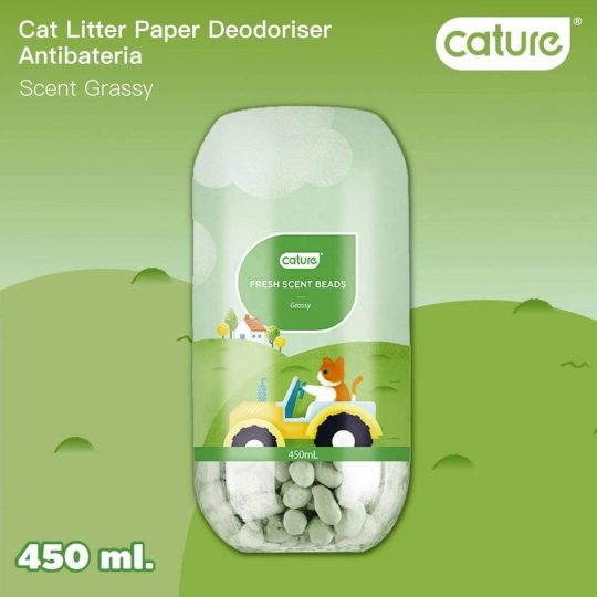 Cature Cat Litter Paper Deodorizer Grassy Scent