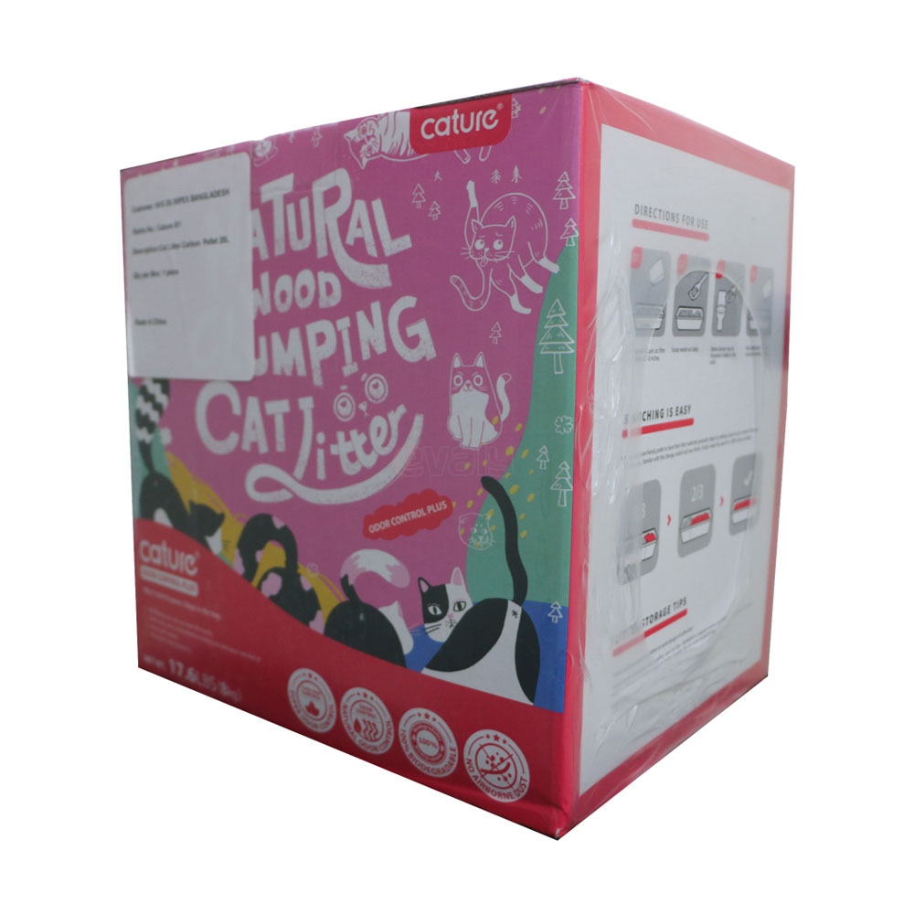 Cature Natural Cat Litter Odor Control Carbon Pallet Litter 20 L