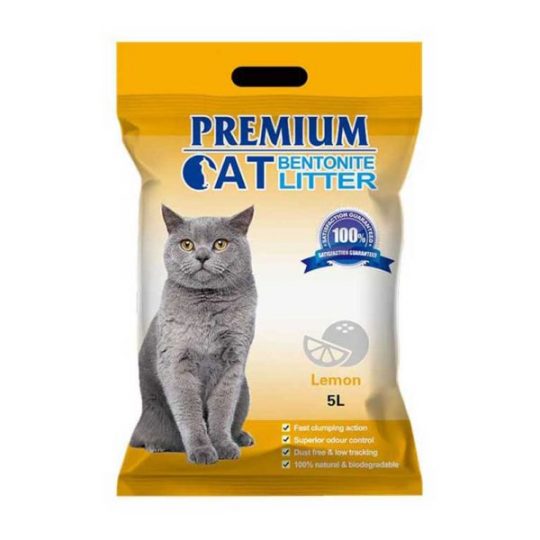 Premium Bentonite Cat Litter – Lemon Scent
