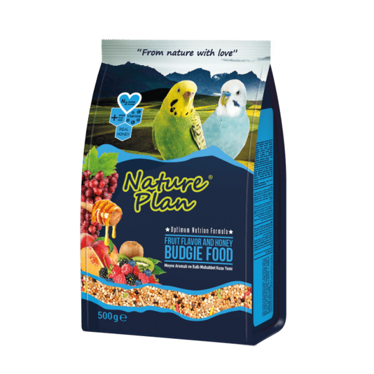 Nature Plan Fruit Flavor and Honey Budgie Food – 500 Gram